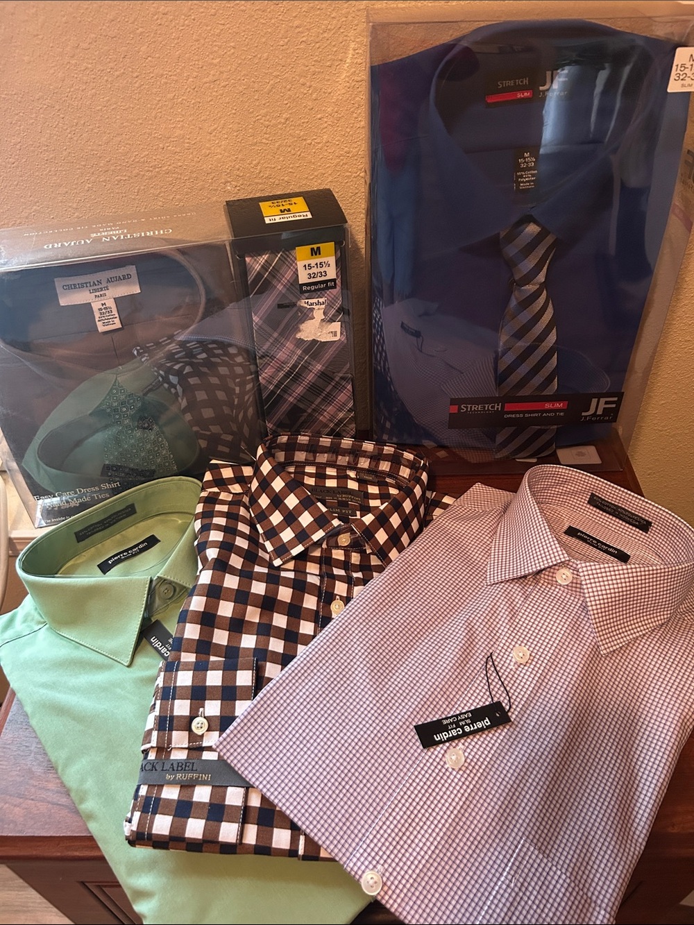 Lot of 5 NWT Dress Shirts 15-15 1/2 32-33